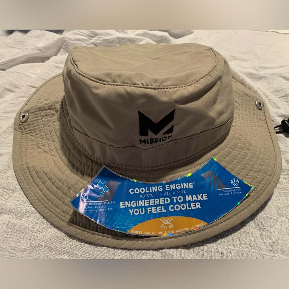 Mission Cooling Bucket Hat Khaki NWT